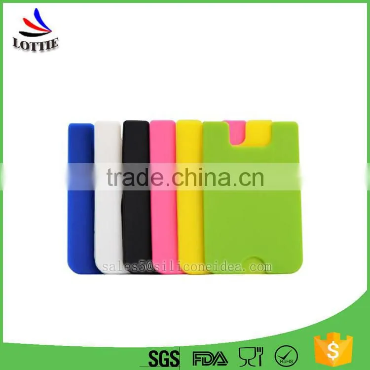 LOTTIE supply universal Silicone Rubber Credit Card Holder simple Silicone Card Holder
