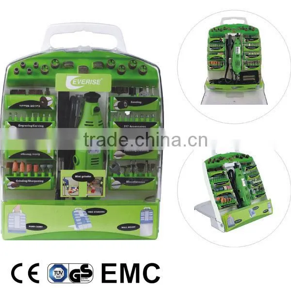 217pcs mini grinder tools set/ bicycle reparing tool set