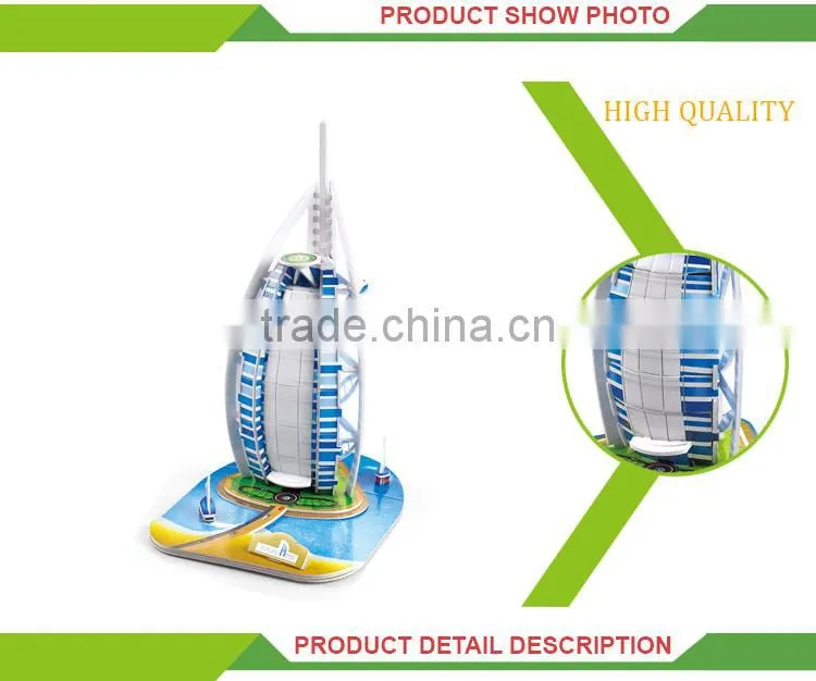 wholesale kids paper craft famous buildings 3d puzzle diy toy