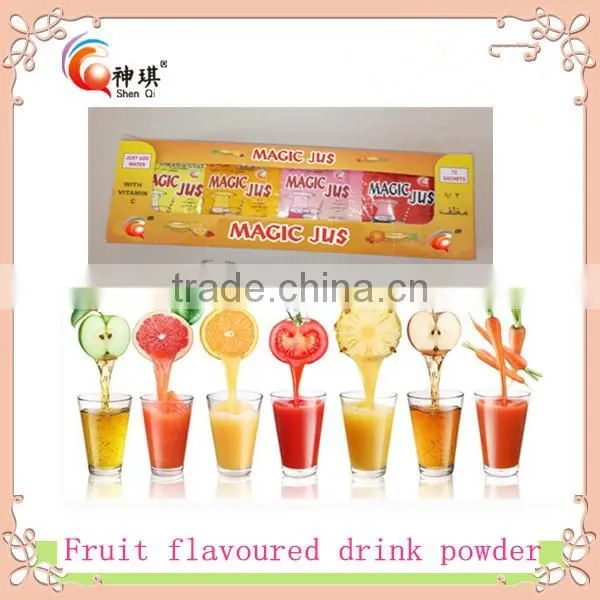 Instant orange flavoured drinks powder