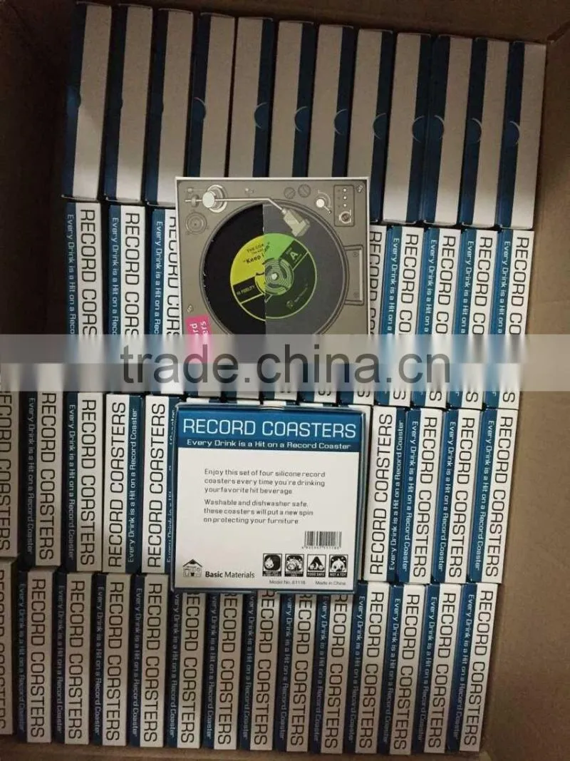 UCHOME Hot Sale CD Cup Coaster 6pcs/set With Box