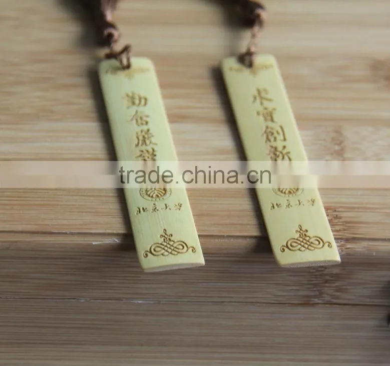laser engraved custom wooden bookmark