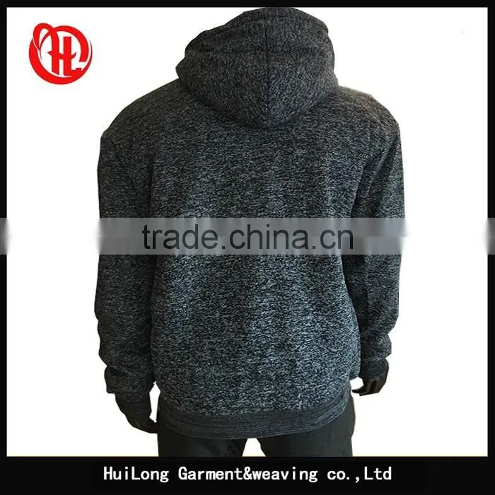 100% polyester Wholesale Custom Design Thick sherpa Lined Fleece Hoodie For men