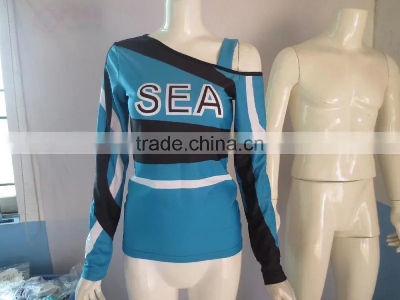 High Quality Cheerleading Uniforms Sublimation Cheerleading Long Sleeve Shirt