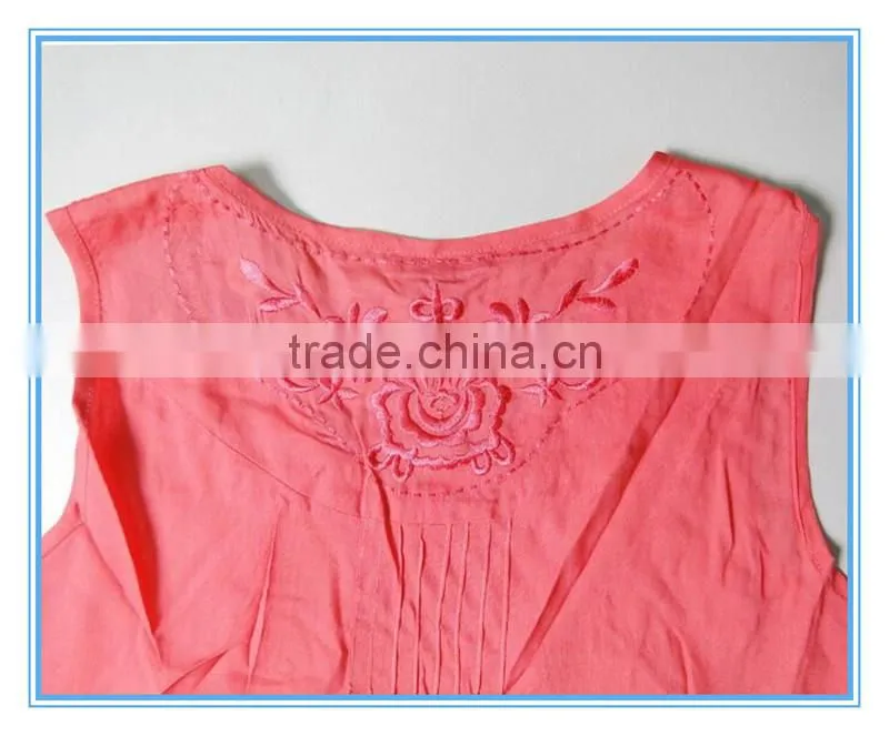 2016 New Design Embroidery Women Tank Tops Wholesale