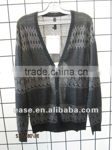 splicing color v -neck long sleeves men slimming knit sweater