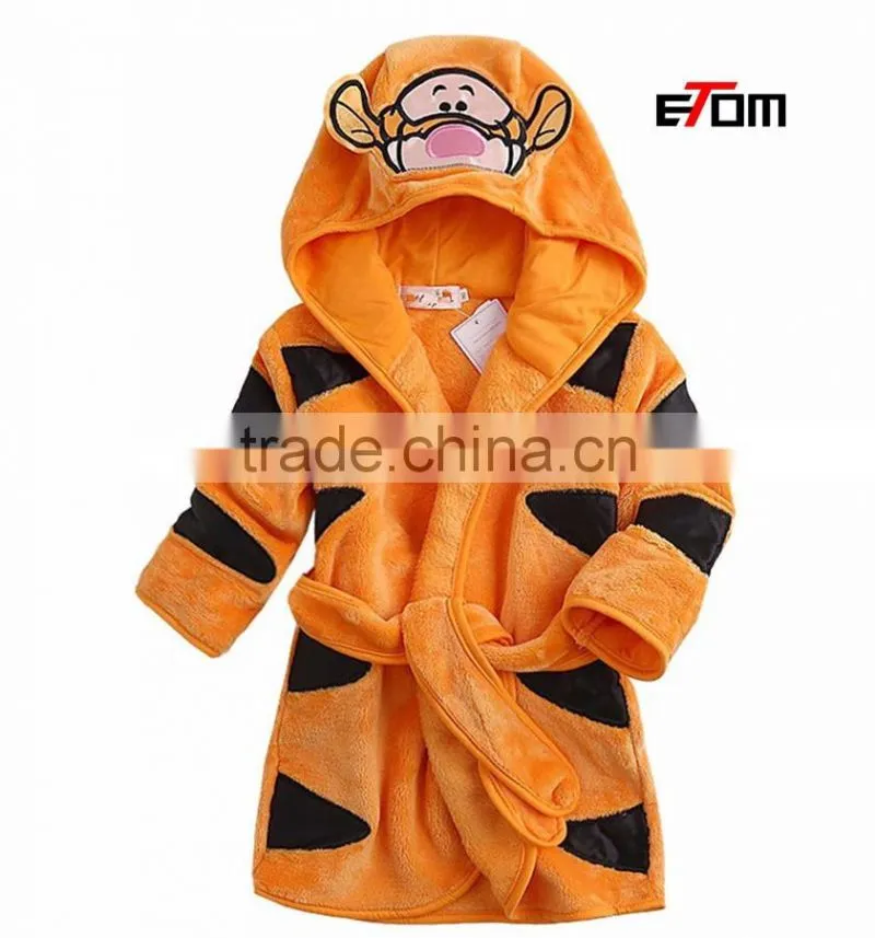 1534 Cartoon child flannel robe kids bath robe for boys and girls in winter robe sleepwear