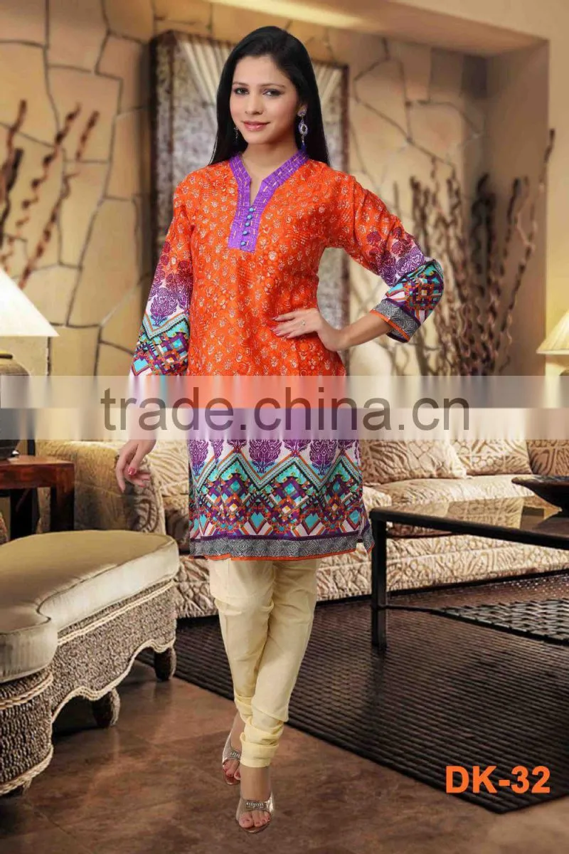 Black & White Latest kurti designs for girls for stitching 2014