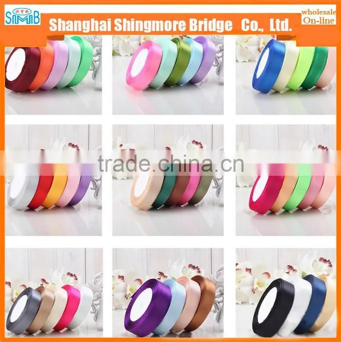 Textile factory hot wholesale satin ribbon for garment accessories, and gift packing