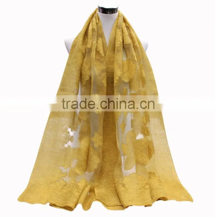 2017 New arrival fashion Plain color women hijab silk scarf