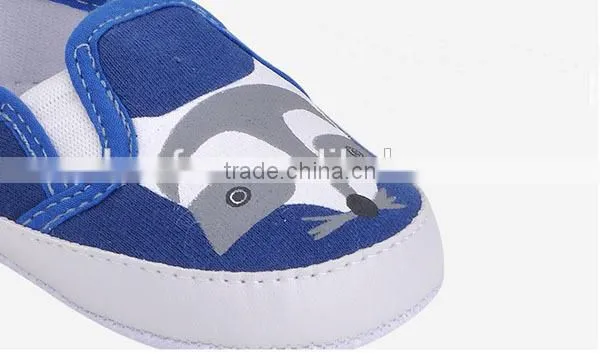 new design lovely cartoon animal prints baby boy and girl shoes