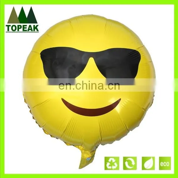 Cute smile face design Aluminum Foil Ballons decorative balloons