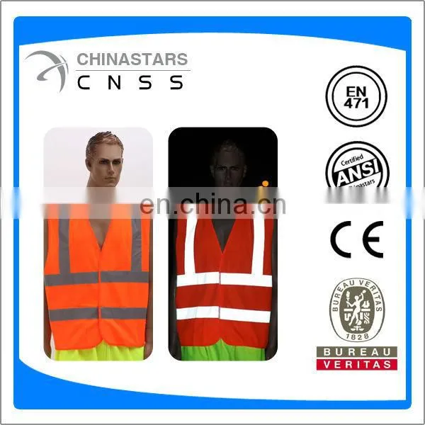 EN471 high visibility reflective occulux safety vest