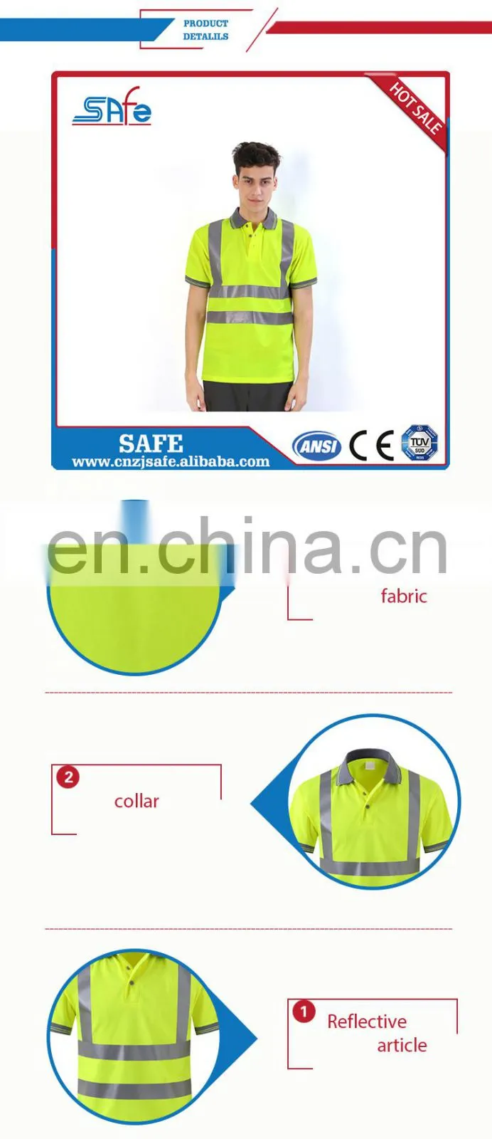 Best Selling safety polo shirts high visibility