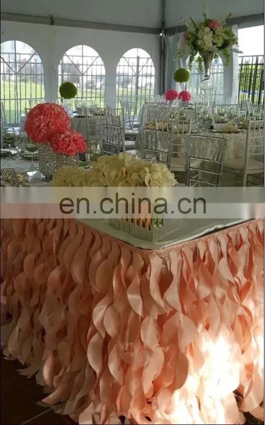 Beautiful Wedding Ruffled Table Skirt