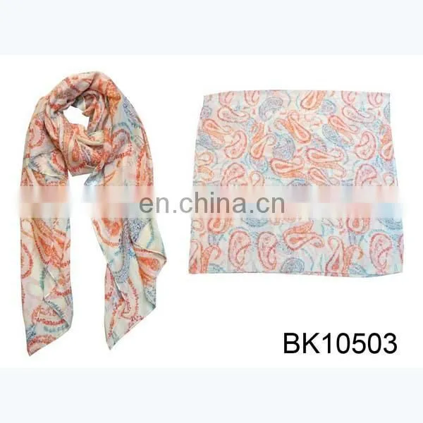 Fashion ladies beach colour printed boho scarf
