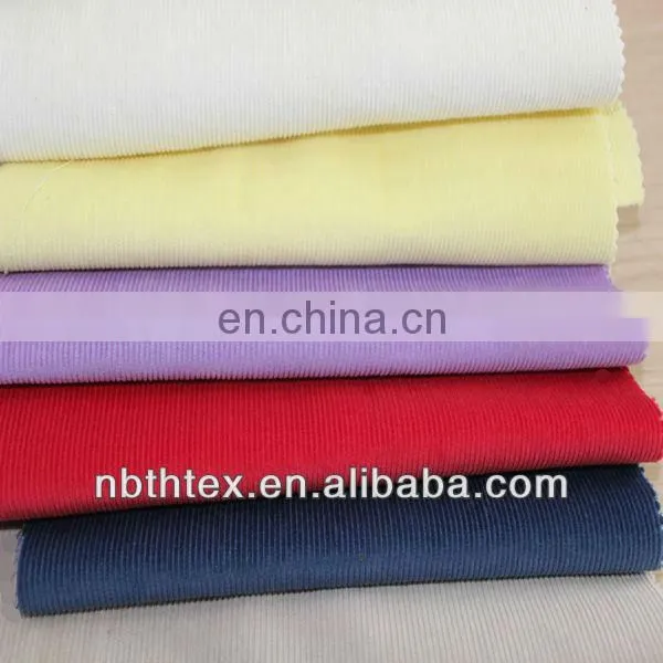 11w solid dyed 100% cotton corduroy fabric for pants,garment use