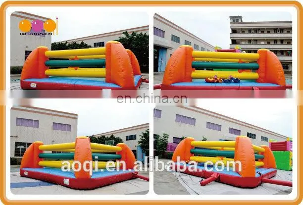 AOQI new design outdoor interactive inflatable boxing ring game for adults