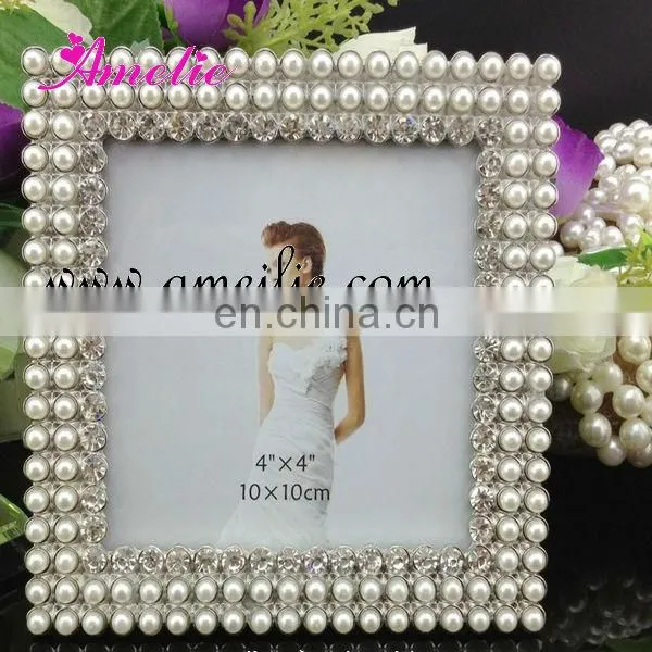 A000 9 Piece Metal Pearl Home Decor Family Photo Frame Set