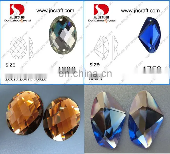 DZ-1012 Wholesale Loose Crystal Garment Beads Mirror Glass Stone for Clothing Decoration