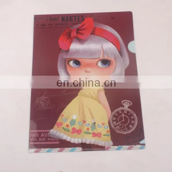 A4/A5 L shape clear PP plastic file folder