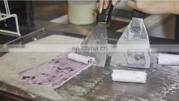 8-10L/H 1pan Ice Pan Fryer Rolling Fried Yogurt Frying Fried Ice Cream Roll Machine Roller Maker