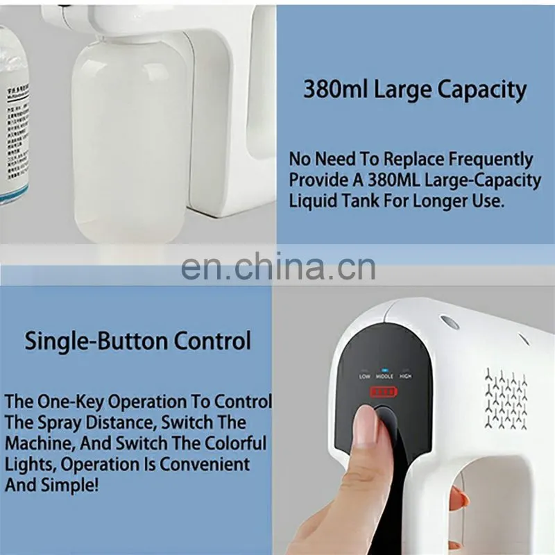 Newest Portable Cordless Sprayer Disinfection Fog Machine Multifunction Sterilization Nano Steam Spray Gun for Home Use