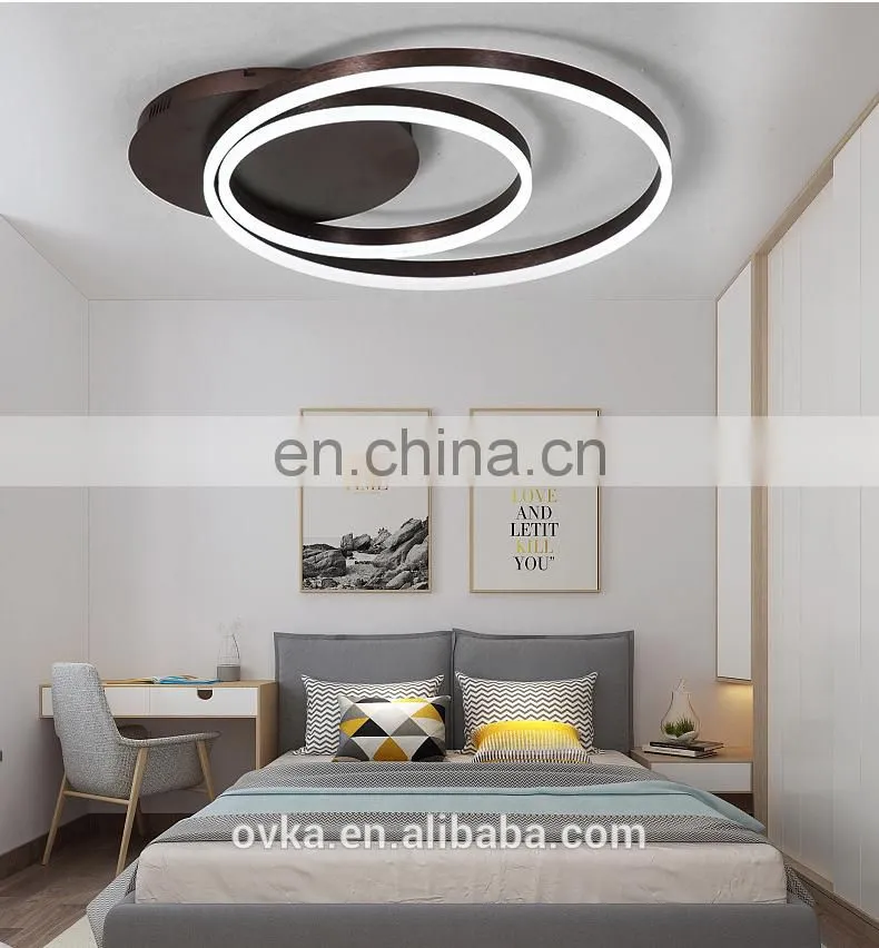 Modern Acrylic LED Ceiling Light Fixture Ring Surface Mounted Ceiling lamps For Living Room Bedroom Lighting