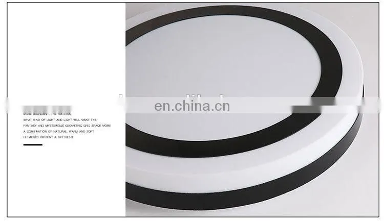 Creative Round Atmosphere LED Ceiling Light Modern Simple Living Room Lamps for Bedroom Study room