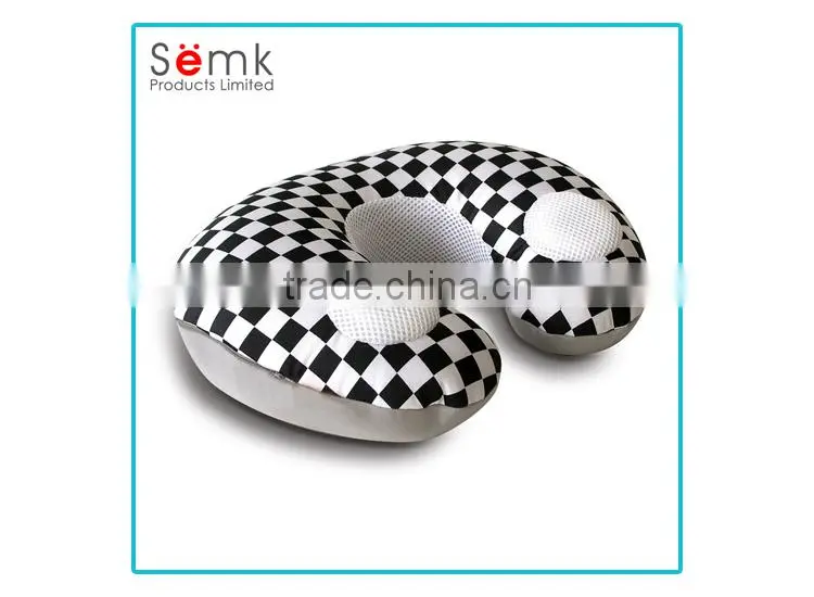 Comfortable soft U Shaped car neck cushion pillow with speaker