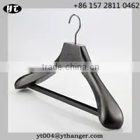 gray fashion velvet flocking hanger with clips for suits