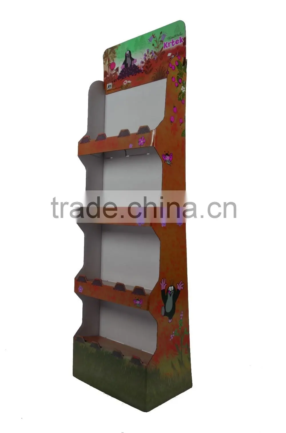 custom design POS cardboard pallet display stand with hook