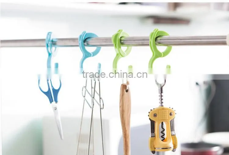 2Pcs/Set Candy Color Plastic Bag Hook Hanger