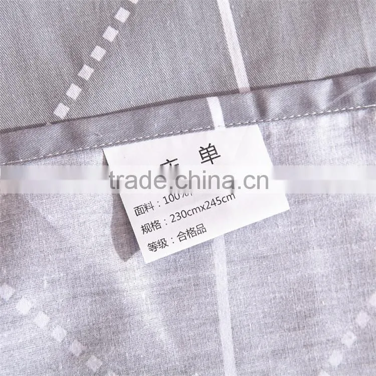 Fashion white color cotton bedsheet set anchor printed 4 pcs queen size kids bedding set