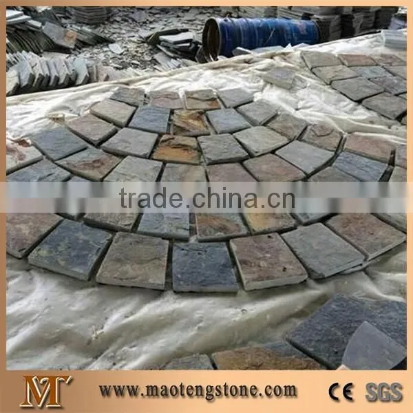 Rustic Flagstones with Mesh, Random Slate Flagstone Pavings, Winggreen
