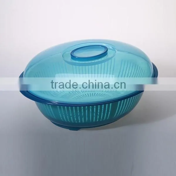 35cm Round plastic colander strainer with lid