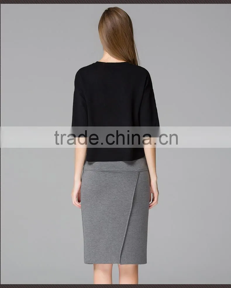 Fashion design cahmere woolen knit sweater for girls
