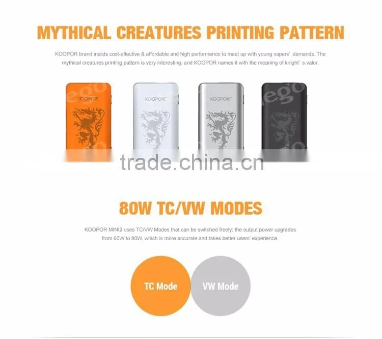 2016 Original Smok Knight Kit with 80W 2600mAh Mod Kit Wholesale for tdp