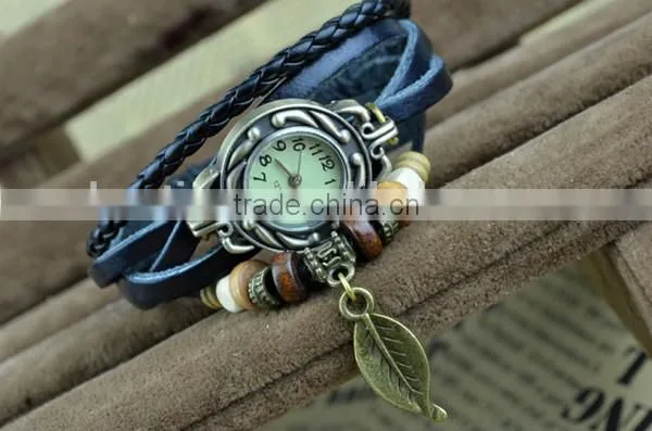 red rope bracelet vintage retro wrap bracelet watch