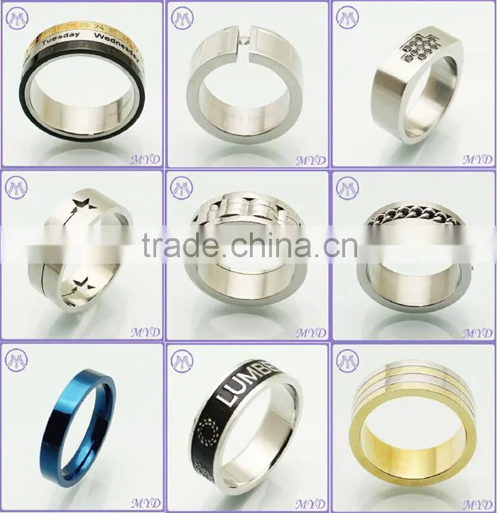 Holiday Christmas Jewelry Gift Stud Spots Design Stainless Steel Ring Band