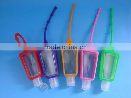 20ml 30ml animal silicone hand sanitizer holder in monkey shape,cute mini shampoo bottle with silicone case