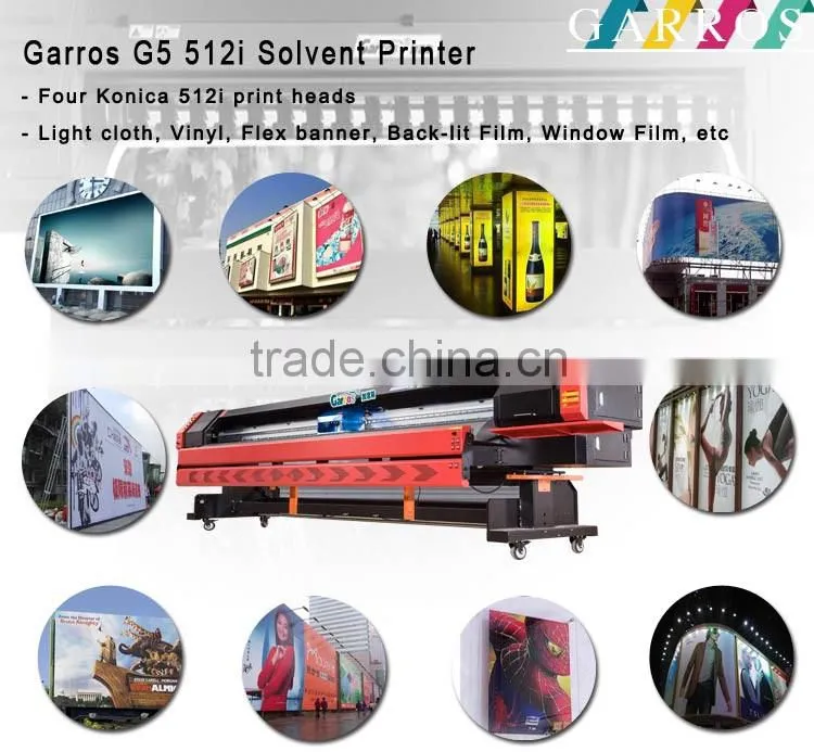 Four konica 512 heads industrial solvent machine