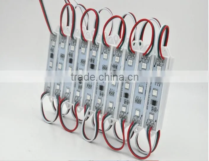 SMD sealant 5050 full color pixel waterproof LED module with factory price DC12V 0.75W