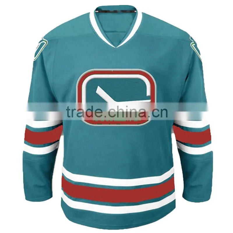 Custom made Dye sublimation printing hockey jersey