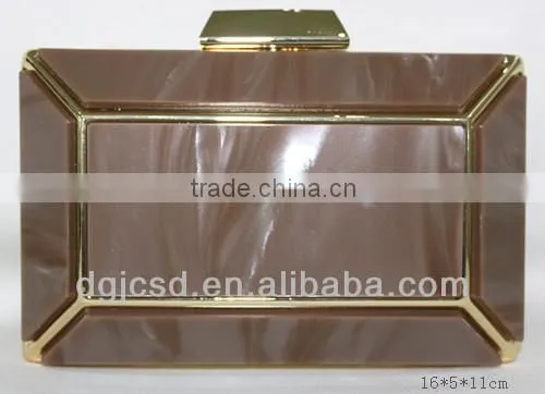 New color 0861 Amber adhesive evening clutch bag