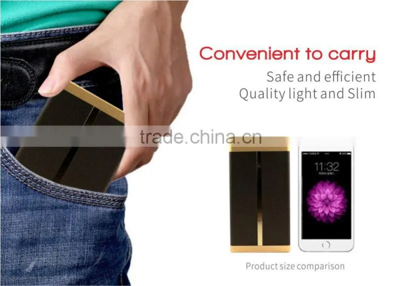 Customizing LOGO portable charger 6000mah leather power bank