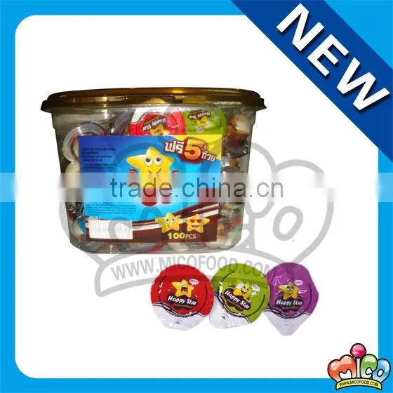 Happy Star mini chocolate cup with biscuit