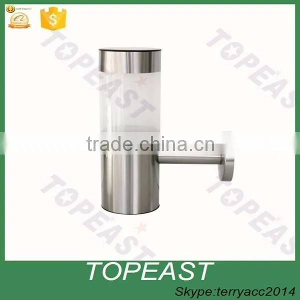 Solar Powered LED Wall Path Wall Light Stainless Steel Sensor Motion Lamp