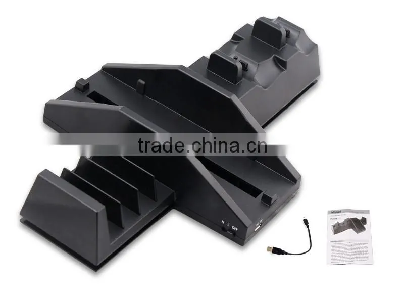 For PS4 Gamers Disk Tower and dual Charger dock with cooling fan