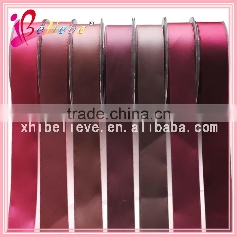 MOQ 100 yards high quality satin ribbon roll hair ornament ribbon wholesale